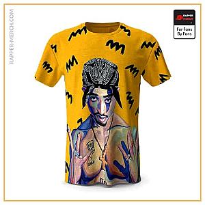 Tupac Shakur T-shirts - Dope Tupac West Side Gang Bandana Sign T-Shirt RM0310