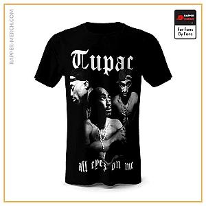 Tupac Shakur T-shirts - Tupac All Eyez On Me Monochrome Art Tees RM0310