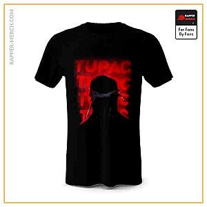 Tupac Shakur T-shirts - Epic Tupac Amaru Silhouette Neon Red Shirt RM0310