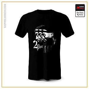 Tupac Shakur T-shirts - Three Faced 2Pac Makaveli Side View Tees RM0310