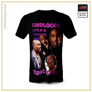 Tupac Shakur T-shirts - Gridlock'd Tupac Life Is A Traffic Jam Tees RM0310