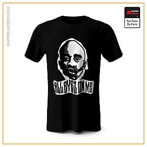 Tupac Shakur T-shirts - All Eyez On Me 2Pac Shakur Head Black Tees RM0310