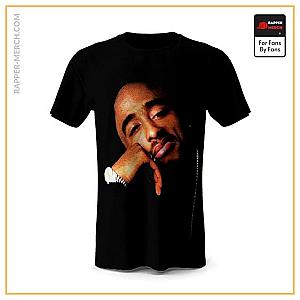 Tupac Shakur T-shirts - Amazing Tupac Shakur Face Black T-Shirt RM0310