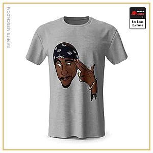 Tupac Shakur T-shirts - Tupac Shakur Pointing Head Drip Art T-Shirt RM0310