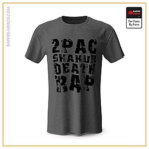 Tupac Shakur T-shirts - 2Pac Shakur Death Rap Dark Gray T-Shirt RM0310