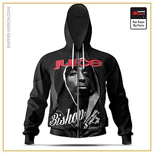 Tupac Shakur Zipped Hoodies - Juice Bishop Respect 2Pac Shakur Zip-Up Hoodie RM0310