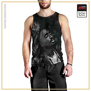 Tupac Shakur Tank Tops - Don't Give a Fck Tupac Shakur Floral Art Tank Top RM0310