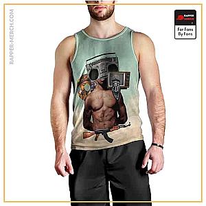 Tupac Shakur Tank Tops - Rap Icon Tupac Shakur Collage Art Tank Top RM0310