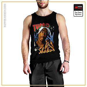 Tupac Shakur Tank Tops - Vintage Tupac Makaveli Graphic Sleeveless Shirt RM0310