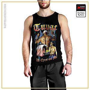 Tupac Shakur Tank Tops - Makaveli Classic Back Portrait 2Pac Tank Top RM0310