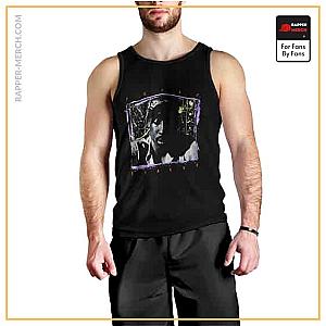 Tupac Shakur Tank Tops - Trippy Tupac Shakur Artwork Black Tank Top RM0310