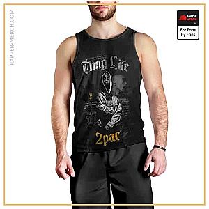 Tupac Shakur Tank Tops - Cityscape Tupac Amaru Shakur Art Tank Top RM0310