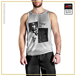 Tupac Shakur Tank Tops - Tupac Shakur And 2morrow White Sleeveless Shirt RM0310