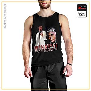 Tupac Shakur Tank Tops - Makaveli Vintage Design Tupac Shakur Tank Top RM0310