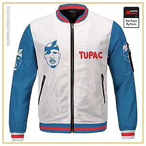 Tupac Shakur Jackets - Hip Hop Rapper Tupac Shakur Face Minimalist Varsity Jacket RM0310