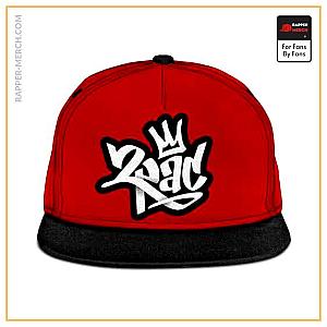 Tupac Shakur Caps - Tupac Shakur Logo Minimalist Style Red Snapback Hat RM0310