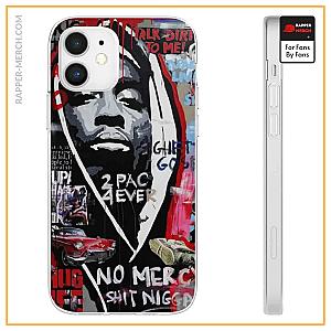 Tupac Shakur Cases - Badass Ghetto Tupac Amaru Shakur Collage Art iPhone 12 Case RM0310