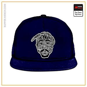 Tupac Shakur Caps - Tupac Shakur Face Portrait typography Logo Snapback RM0310