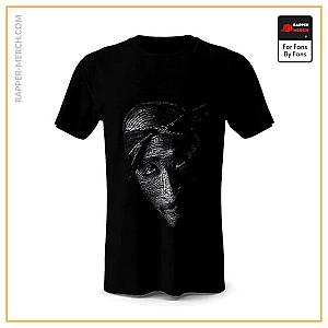 Tupac Shakur T-shirts - 2Pac Shakur Head Abstract Typography Tees RM0310