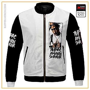 Tupac Shakur Jackets - Tupac Amaru Shakur Silhouette Image Design Varsity Jacket RM0310