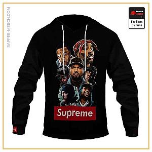 Tupac Shakur Hoodies - Iconic 90s Rappers Supreme Artwork Epic Pullover Hoodie RM0310