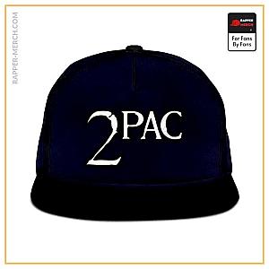 Tupac Shakur Caps - 2Pac Simple Logo West Coast Gangsta Navy Blue Snapback RM0310