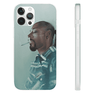 Snoop Dogg Cases - Faded Snoop Dogg Smoking a Spliff Blue iPhone 12 Cover RM0310