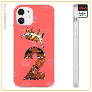 Tupac Shakur Cases - 2Pac Shakur Crown &amp; Bandana Minimalistic Art iPhone 12 Case RM0310