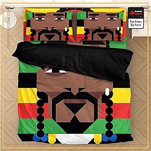 Snoop Dogg Bedding Sets - Snoop Dogg Geometric Art Rastafarian Colors Bedding Set RM0310