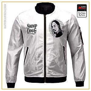 Snoop Dogg Jackets - Snoop Dogg Minimalist Design Black And White Letterman Jacket RM0310