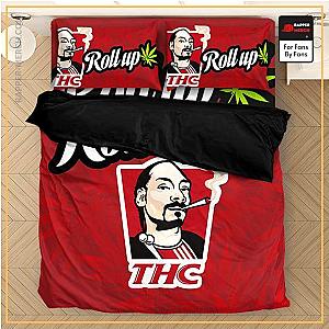 Snoop Dogg Bedding Sets - Roll Up THC Fastfood Logo Parody Snoop Dogg Red Bed Linen RM0310