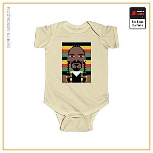 Snoop Dogg Baby Onesies - Rasta Colors Snoop Dogg Awesome Geometric Art Baby Romper RM0310