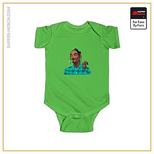 Snoop Dogg Baby Onesies - Faded Snoop Dogg Smoking With Snoopy Cool Baby Bodysuit RM0310