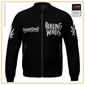 Snoop Dogg Jackets - Snoop Dogg Rolling Words Awesome Black Letterman Jacket RM0310