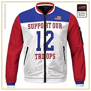 Snoop Dogg Jackets - Snoop Dogg Support Our Troops Cool Design Bomber Jacket RM0310