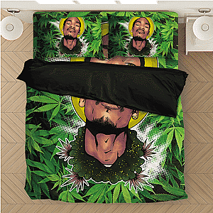 Snoop Dogg Bedding Sets - Cool Snoop Doggy Dogg Art Marijuana Background Bed Linen RM0310