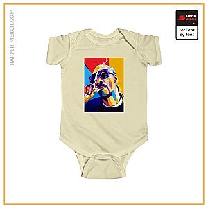 Snoop Dogg Baby Onesies - Snoop Dogg Smoking a Joint Geometric Art Baby Bodysuit RM0310