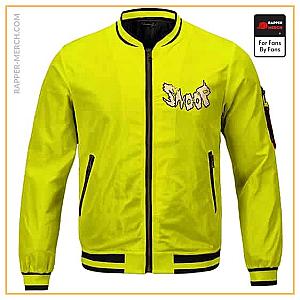 Snoop Dogg Jackets - Snoop Dogg Cartoon Smoking Lime Green Letterman Jacket RM0310