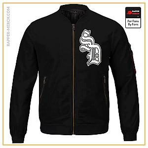 Snoop Dogg Jackets - Snoop Dogg Classic SD Logo Minimalistic Black Bomber Jacket RM0310