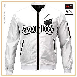 Snoop Dogg Jackets - Awesome Snoop Doggy Dogg in White Dope Bomber Jacket RM0310