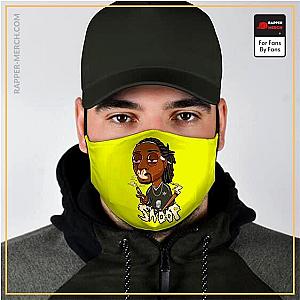 Snoop Dogg Face Masks - High Snoop Dogg Smoking Joint Yellow-Green Face Mask RM0310