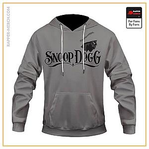 Snoop Dogg Hoodies - Awesome Snoop Dogg Side View Head Artwork Gray Hoodie RM0310