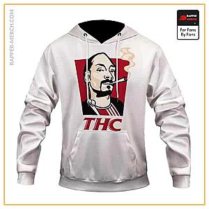 Snoop Dogg Hoodies - Snoop Dogg Smoking Joint THC Parody White Hoodie Jacket RM0310