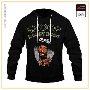 Snoop Dogg Hoodies - Snoop Dogg Death Row Records Artwork Black Hoodie Jacket RM0310