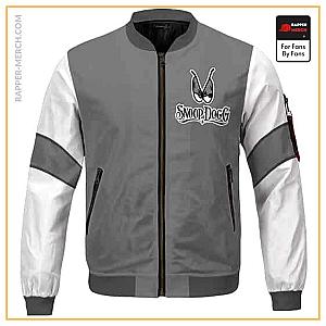 Snoop Dogg Jackets - Awesome Snoop Doggy Dogg Eyes Logo Gray Varsity Jacket RM0310