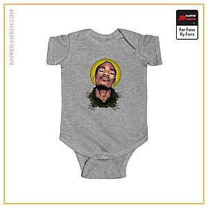 Snoop Dogg Baby Onesies - Weed Halo Young Snoop Doggy Dogg Portrait Baby Romper RM0310