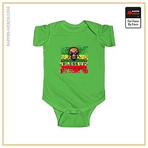 Snoop Dogg Baby Onesies - Bless Up Snoop Lion Rastafarian Colors Design Baby Bodysuit RM0310