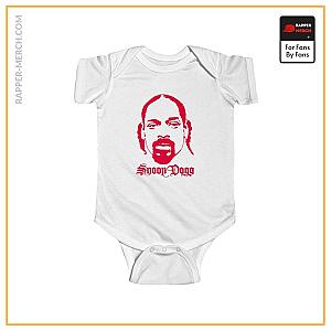 Snoop Dogg Baby Onesies - Awesome Snoop Dogg Portrait Red And White Baby Onesie RM0310