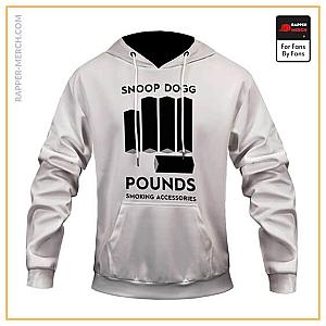 Snoop Dogg Hoodies - Snoop Dogg Pounds Smoking Accessories Dope White Hoodie RM0310