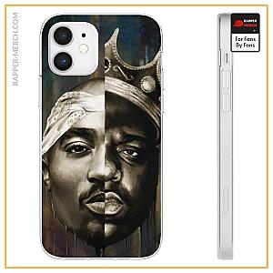 Tupac Shakur Cases - Rappers 2Pac Makaveli &amp; Biggie Half Face Design iPhone 12 Case RM0310